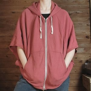 Wilfred Oversized Zipper Cape Poncho Sweater